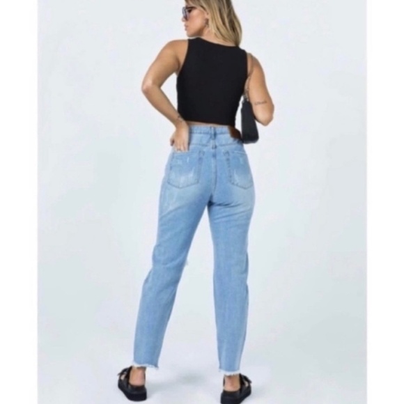 Women’s Princess Polly Distressed Jeans Zipper Ankle Size 6 - Picture 3 of 7